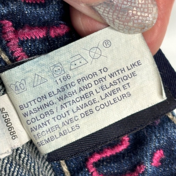 GAP Denim Mini Skirt Size 7 Blue Denim with Colorful Embroidery Details - Picture 11 of 15